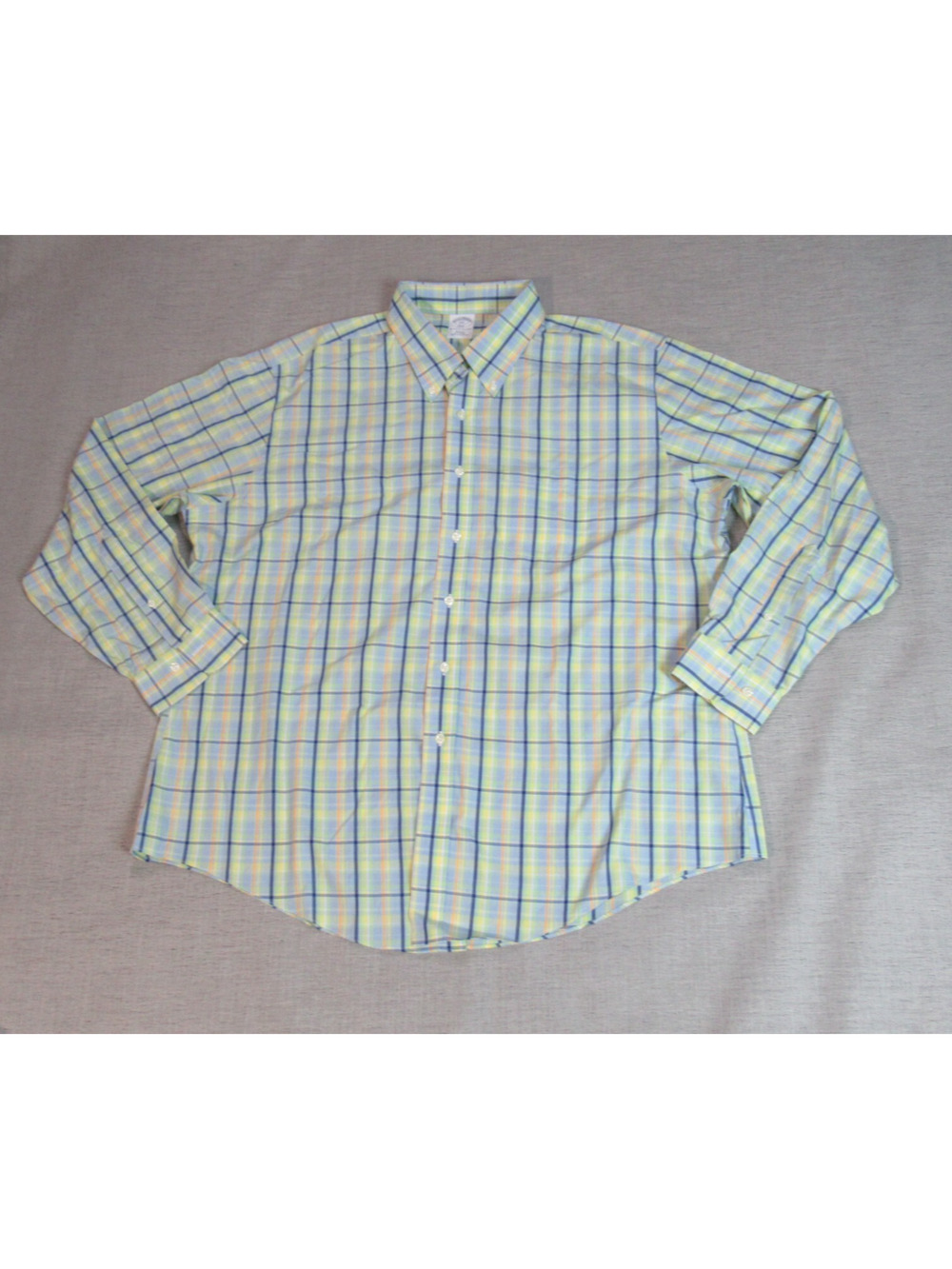 BROOKS BROTHERS Shirt Mens XXL Plaid Button Down Slim Fit Preppy Original Polo